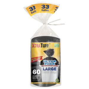 24 Bulk XtraTuffo Drawstring Trash Bags 26GAL 9CT - at 